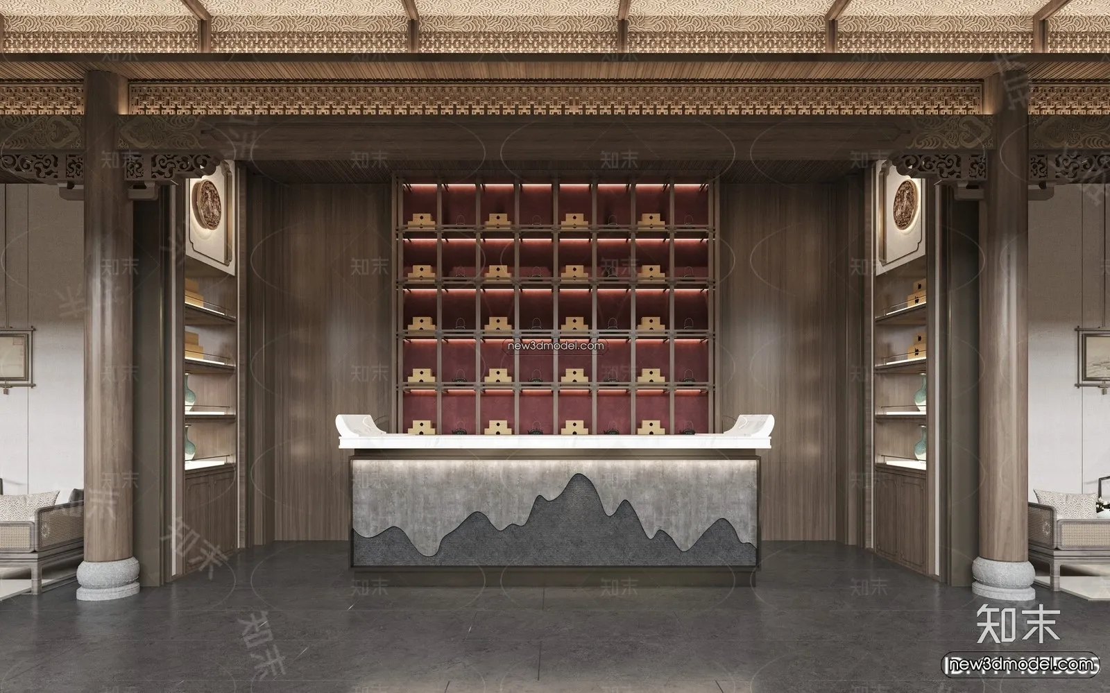 Interior 3D Model of Sales Office - 3D Scene - 119