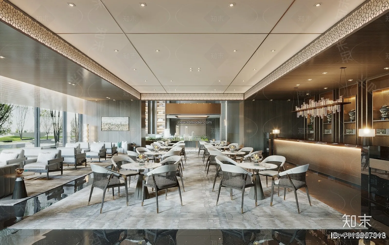 Interior 3D Model of Sales Office - 3D Scene - 121