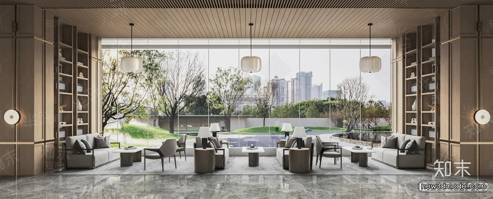 Interior 3D Model of Sales Office - 3D Scene - 122