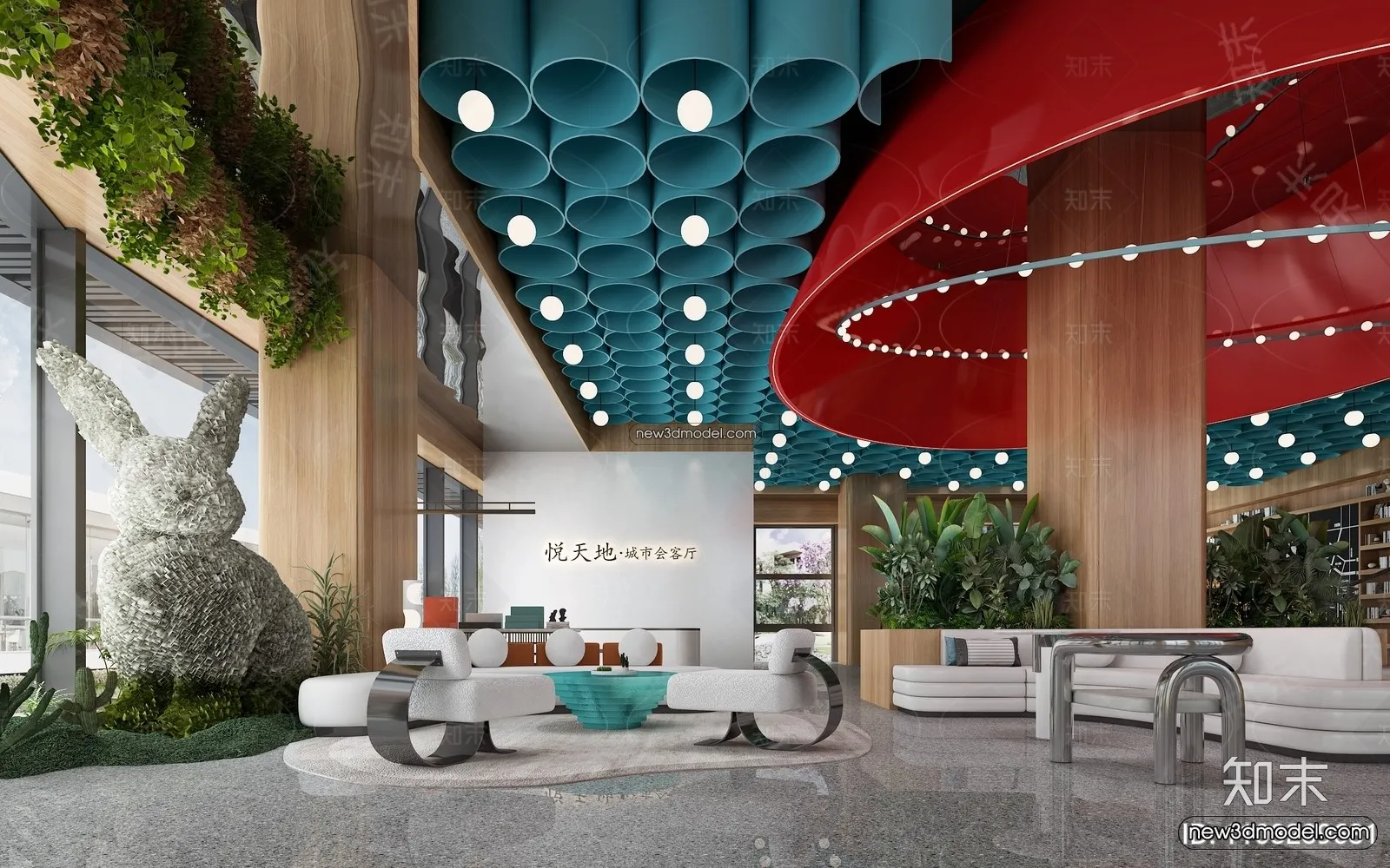 Interior 3D Model of Sales Office - 3D Scene - 125