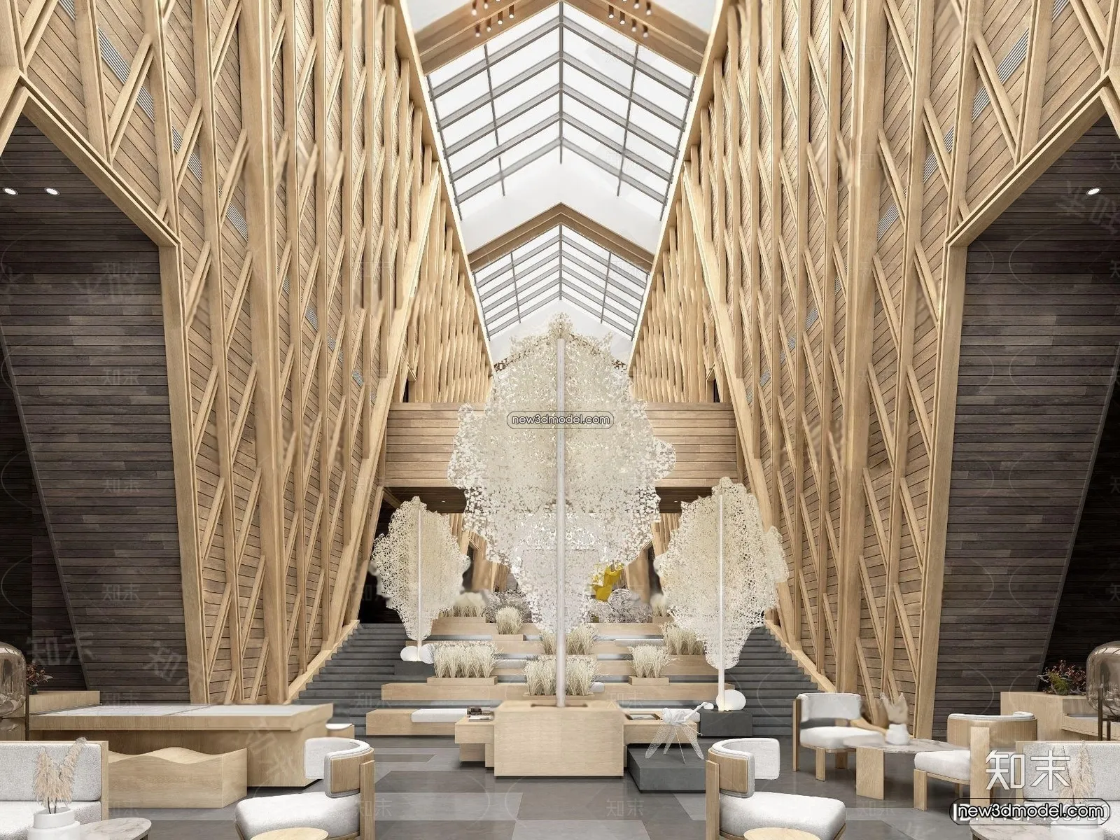 Interior 3D Model of Sales Office - 3D Scene - 126