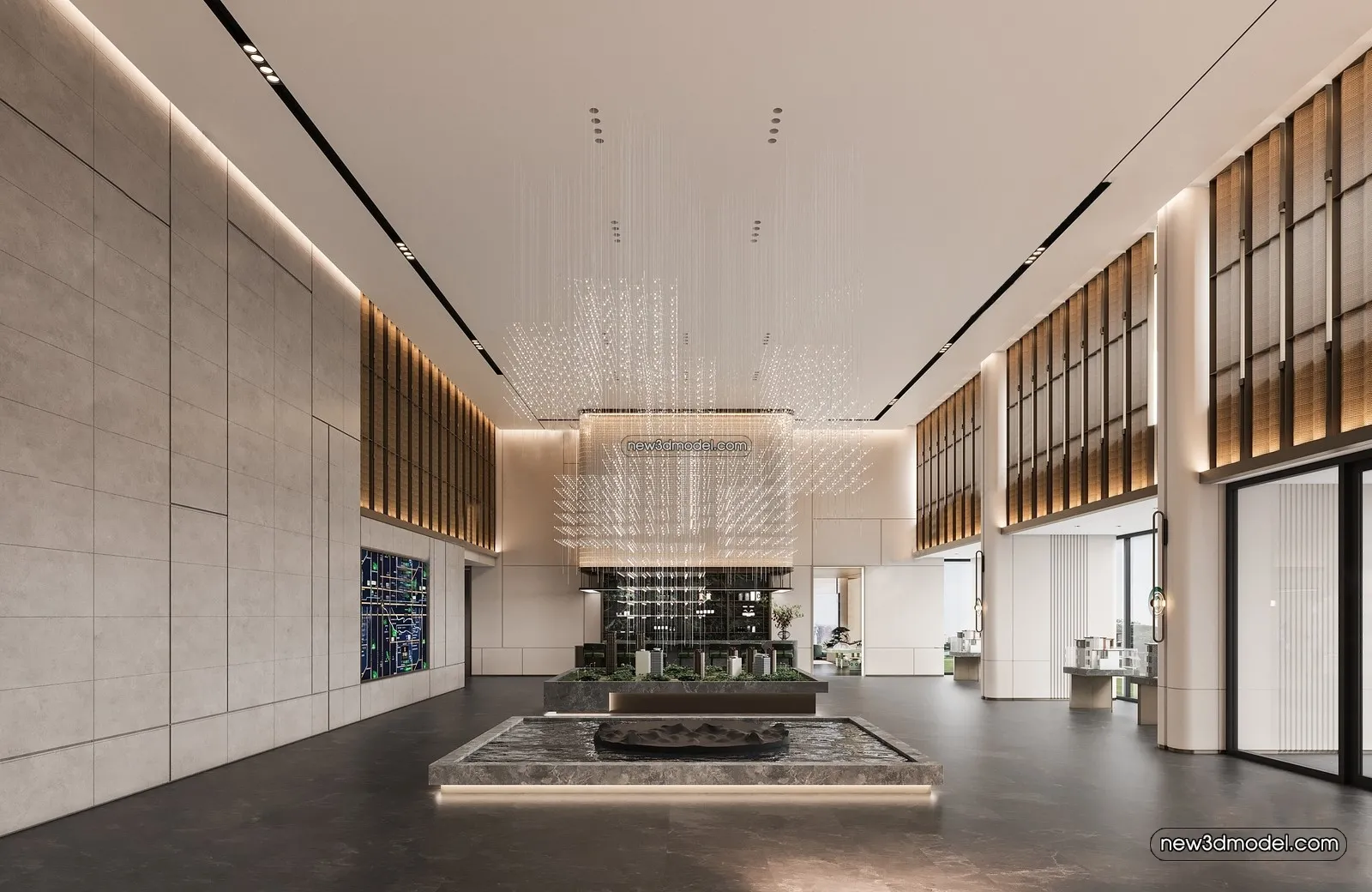 Interior 3D Model of Sales Office - 3D Scene - 127