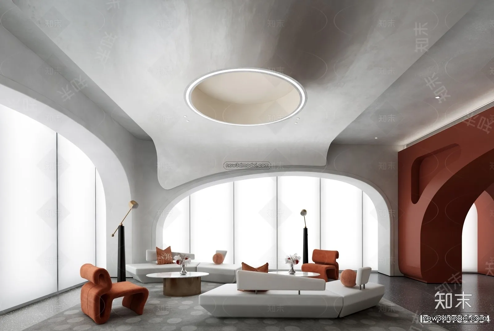 Interior 3D Model of Sales Office - 3D Scene - 128