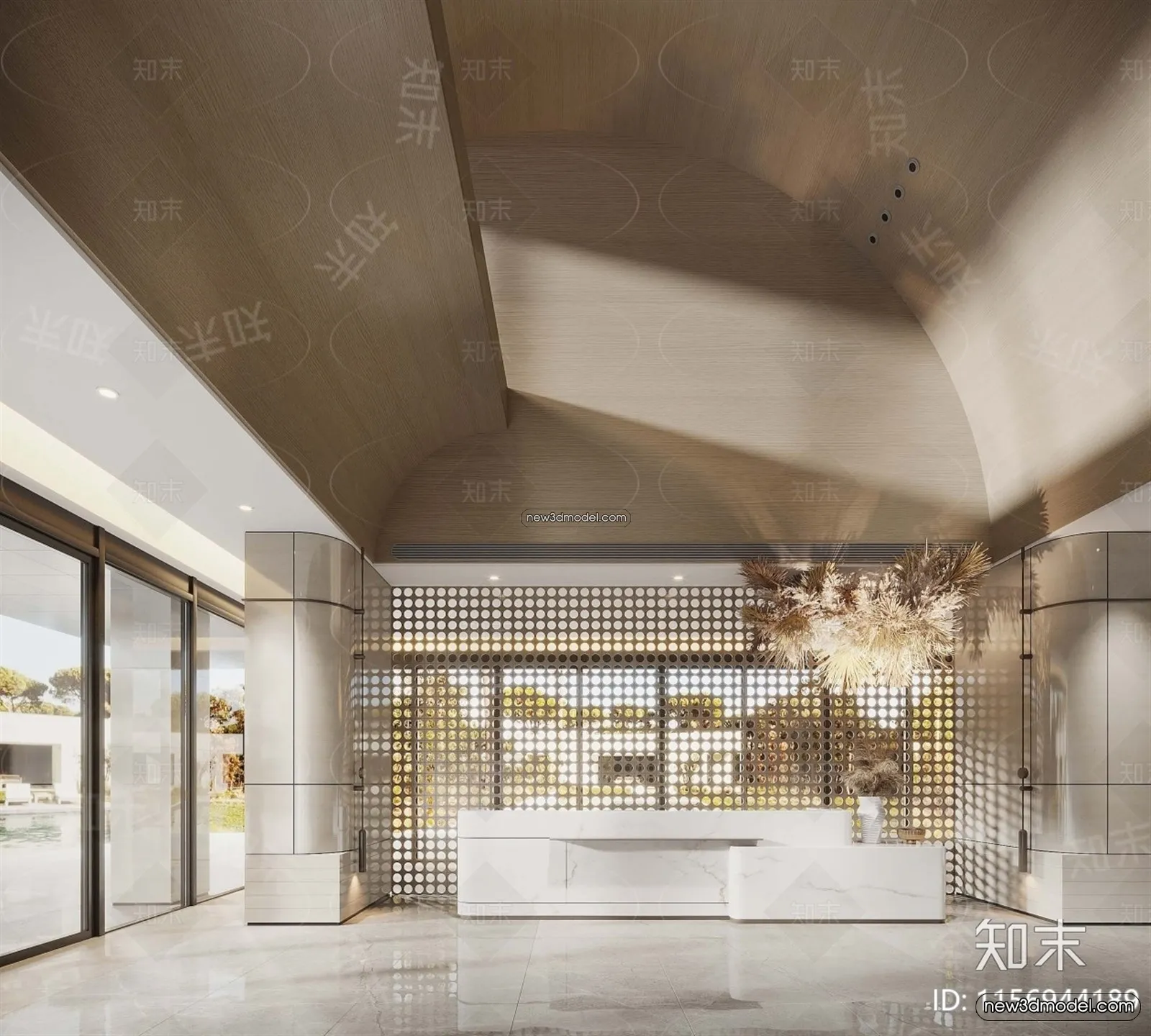 Interior 3D Model of Sales Office - 3D Scene - 129