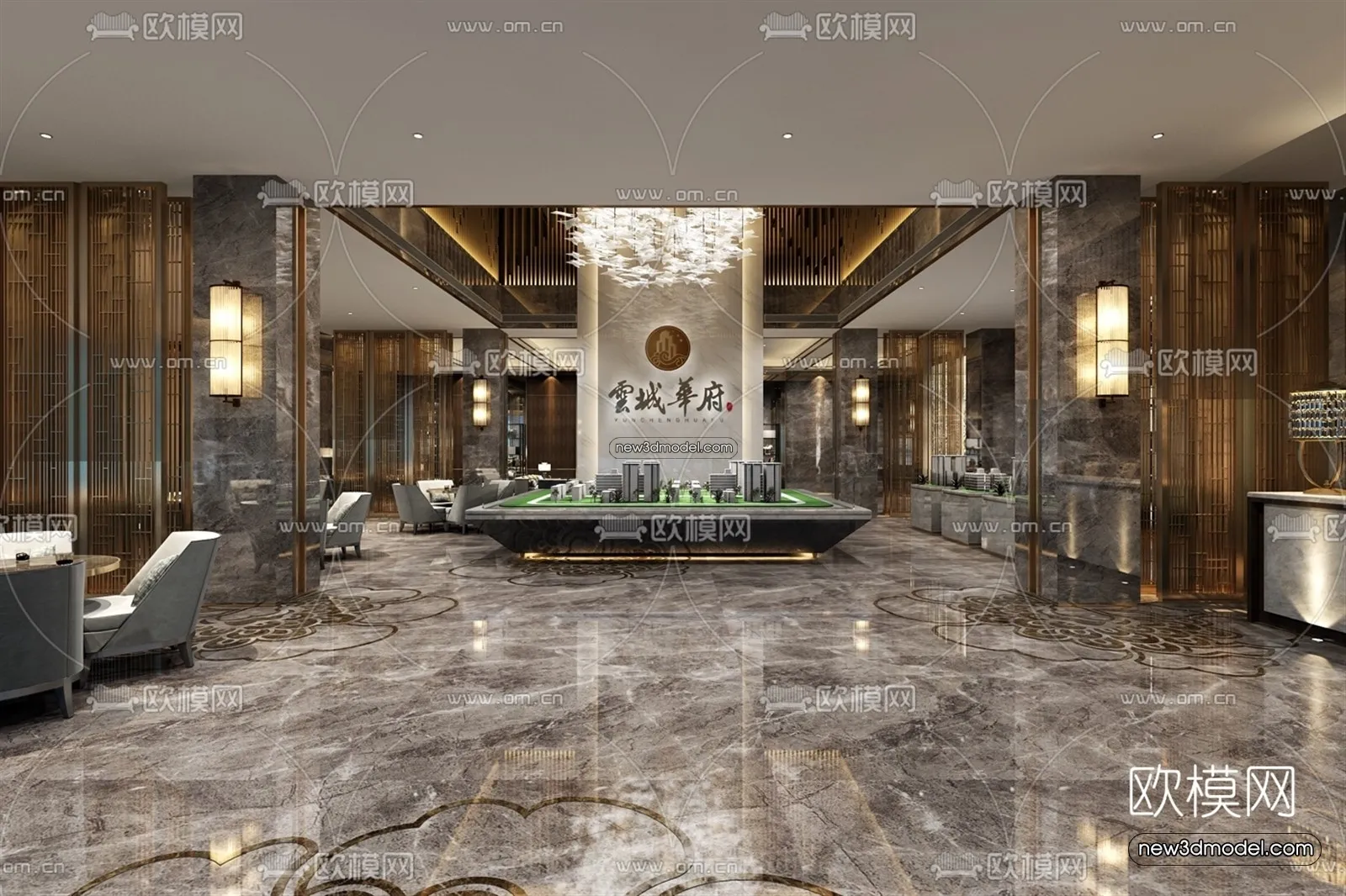 Interior 3D Model of Sales Office - 3D Scene - 131