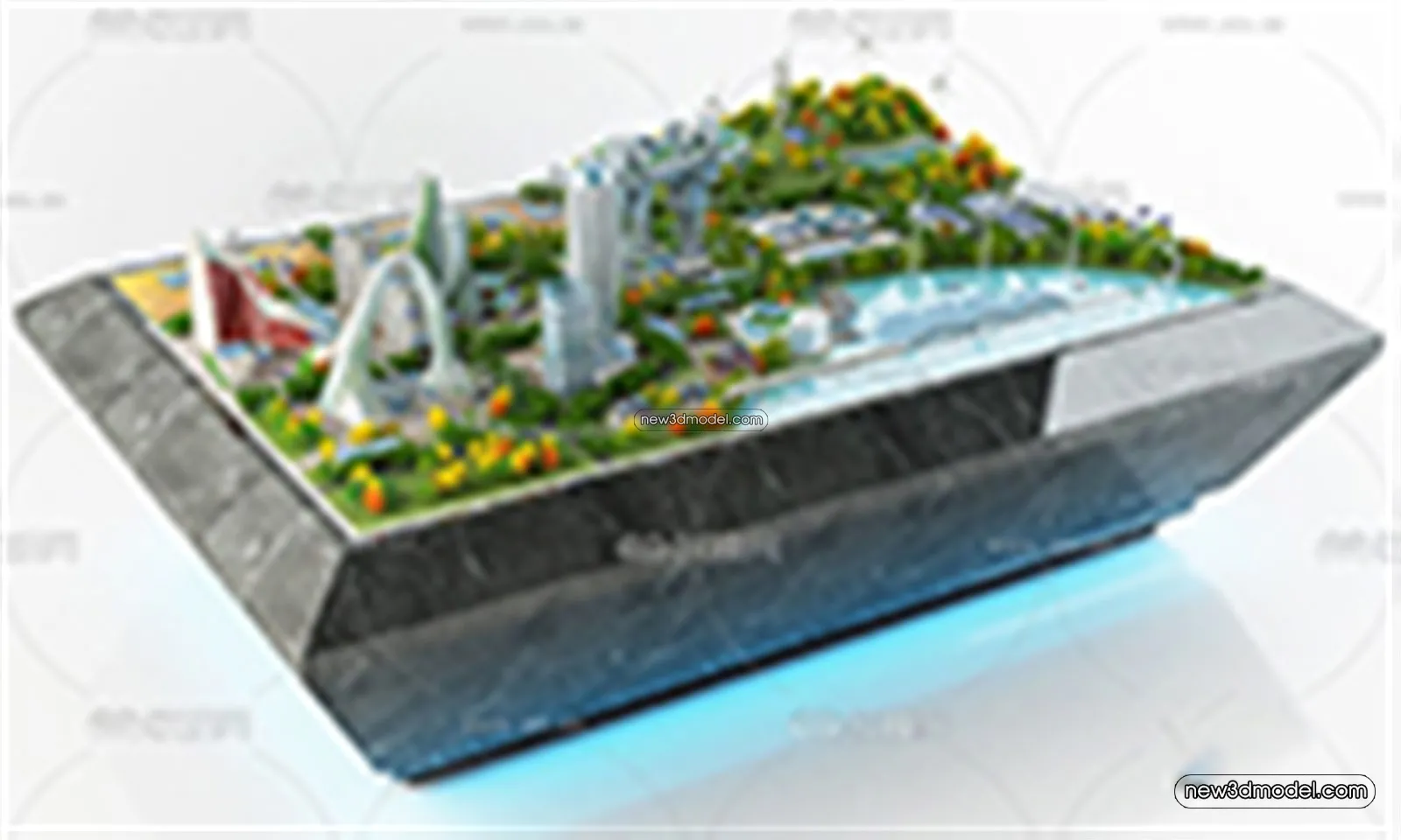 Interior 3D Model of Sales Office - 3D Scene - 134