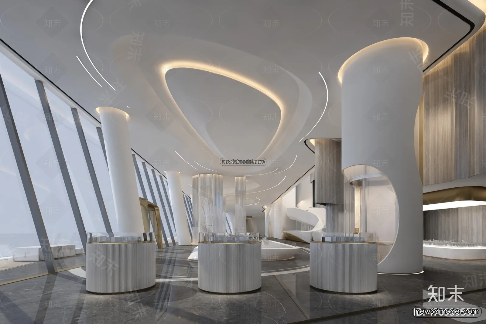 Interior 3D Model of Sales Office - 3D Scene - 139