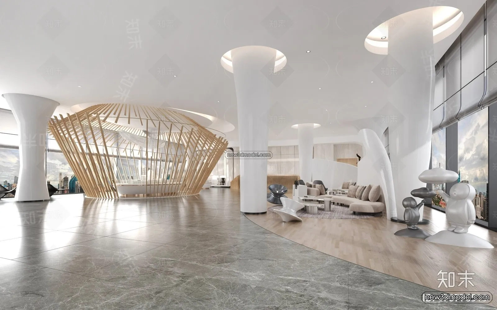 Interior 3D Model of Sales Office - 3D Scene - 140