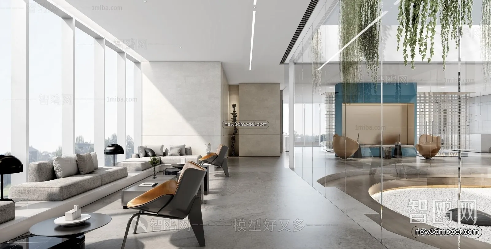 Interior 3D Model of Sales Office - 3D Scene - 141