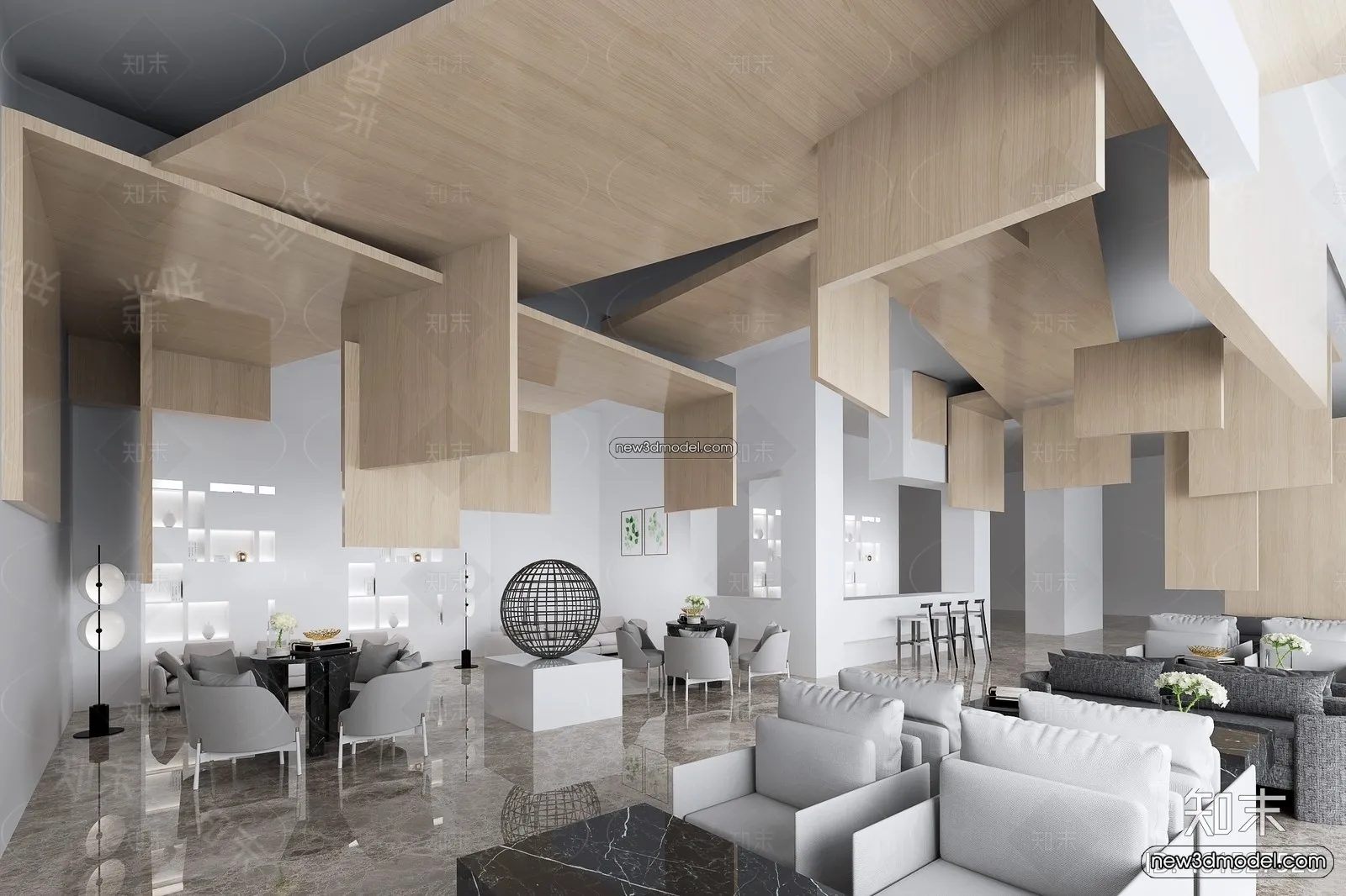 Interior 3D Model of Sales Office - 3D Scene - 143