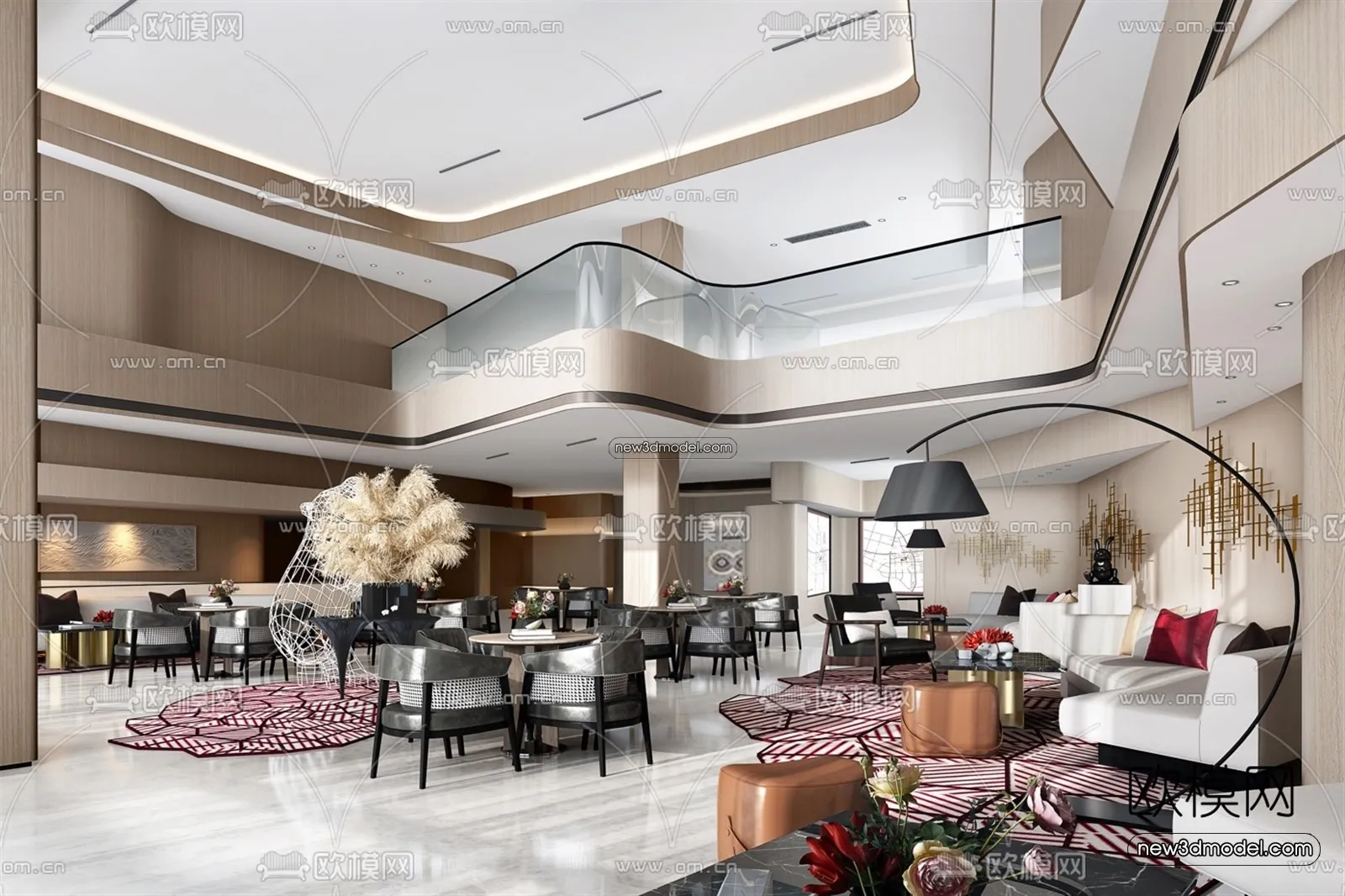 Interior 3D Model of Sales Office - 3D Scene - 144