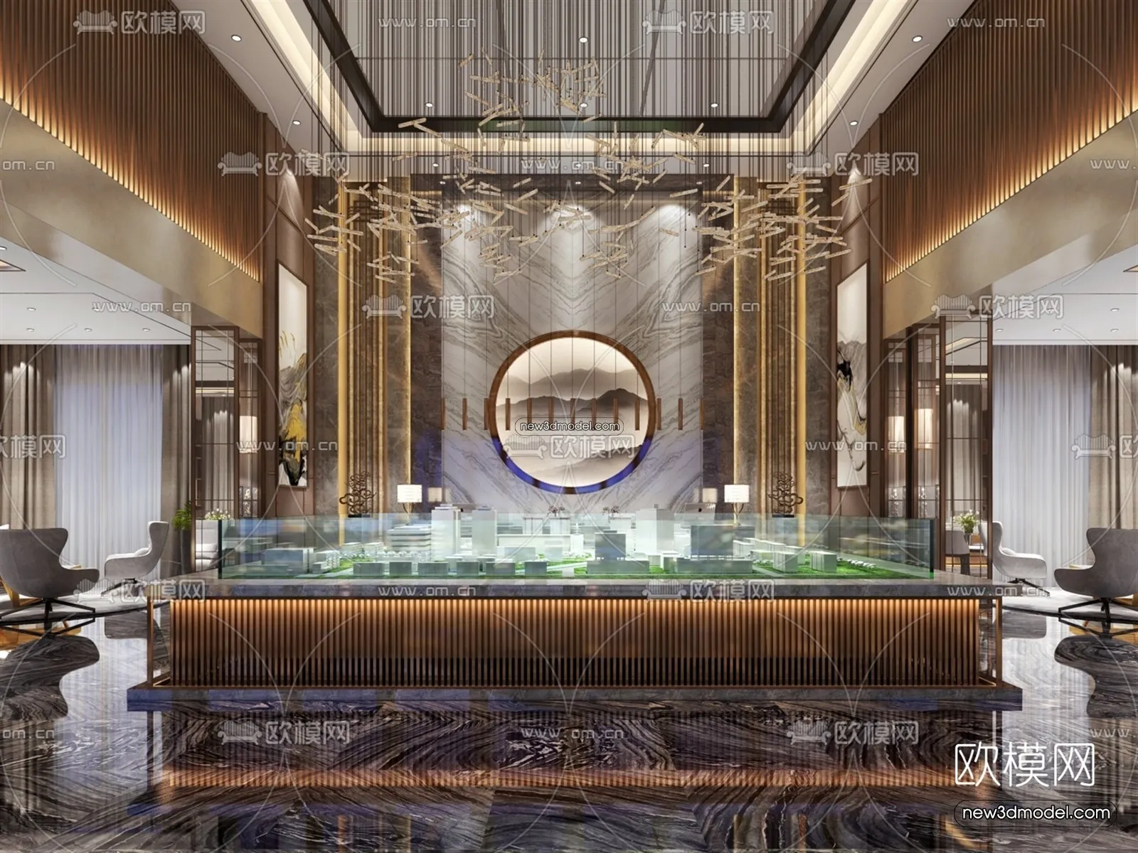 Interior 3D Model of Sales Office - 3D Scene - 145