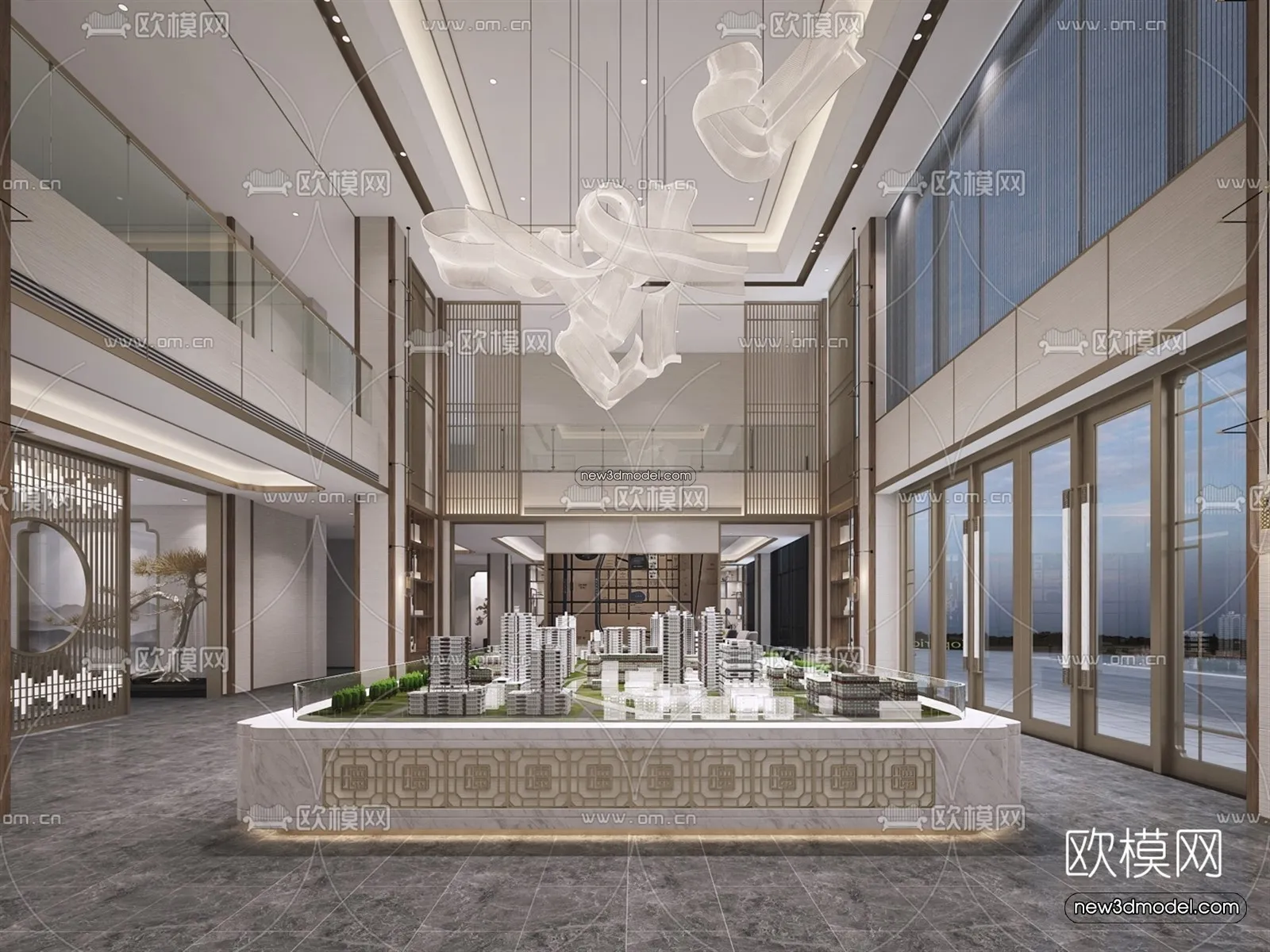 Interior 3D Model of Sales Office - 3D Scene - 146