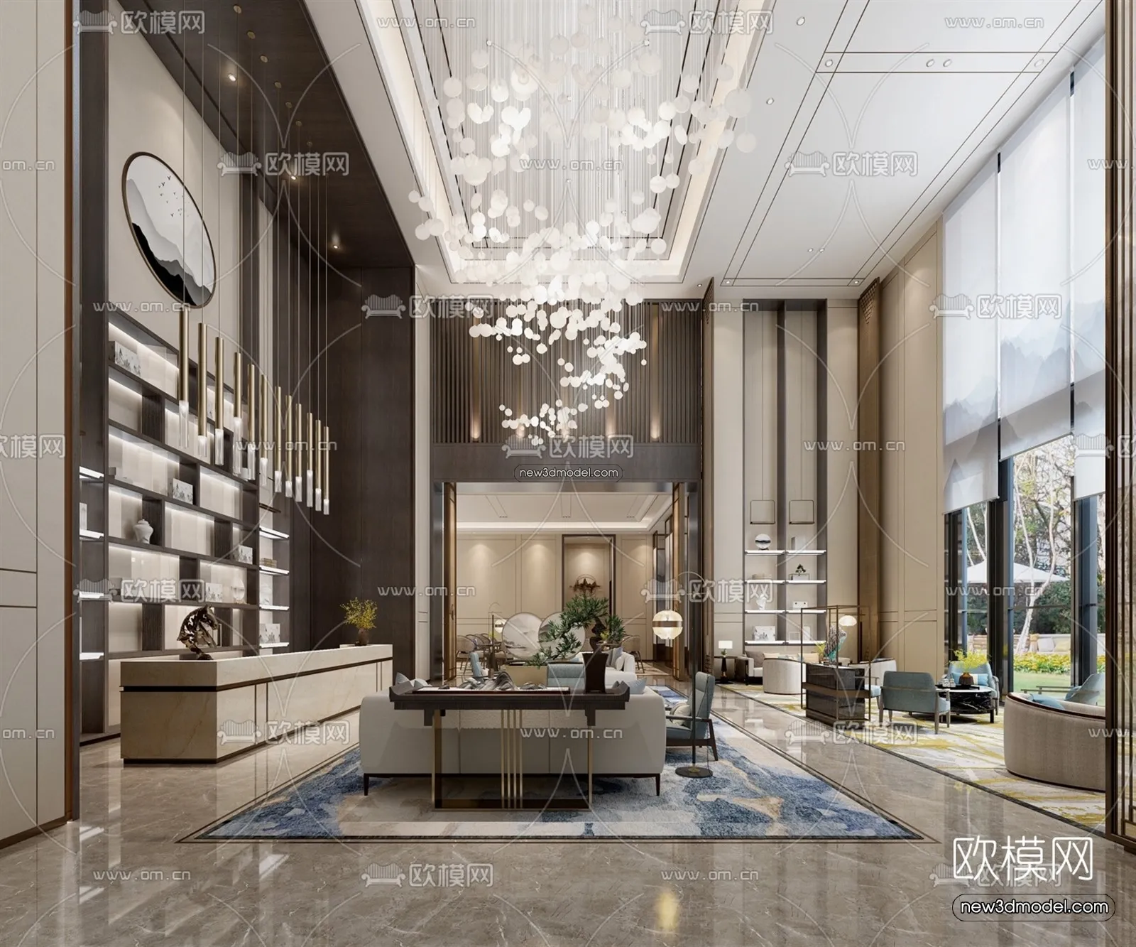 Interior 3D Model of Sales Office - 3D Scene - 148