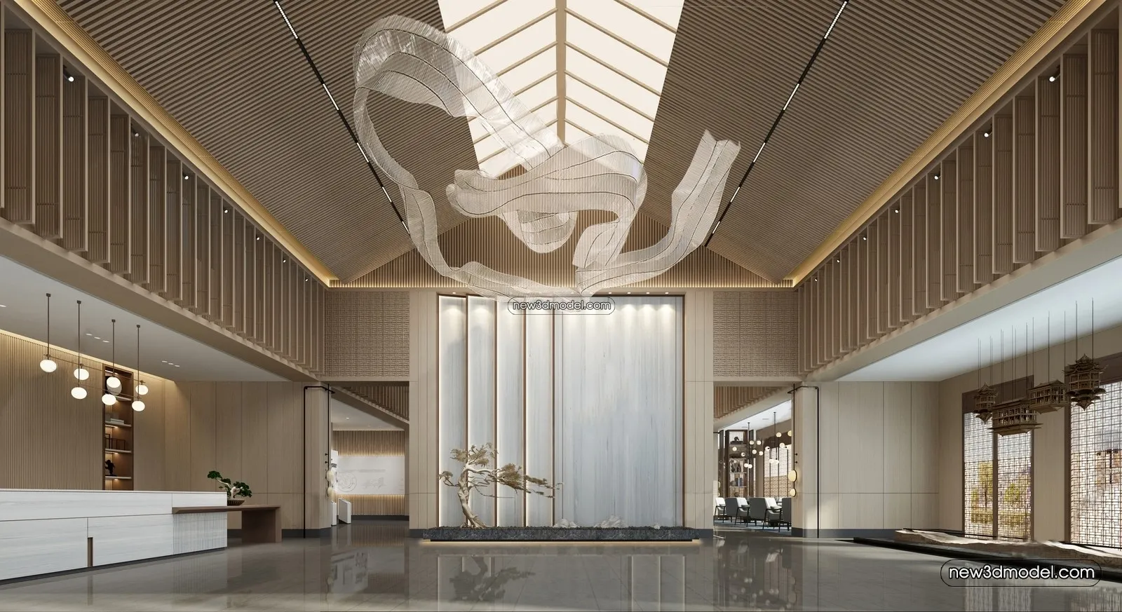 Interior 3D Model of Sales Office - 3D Scene - 149