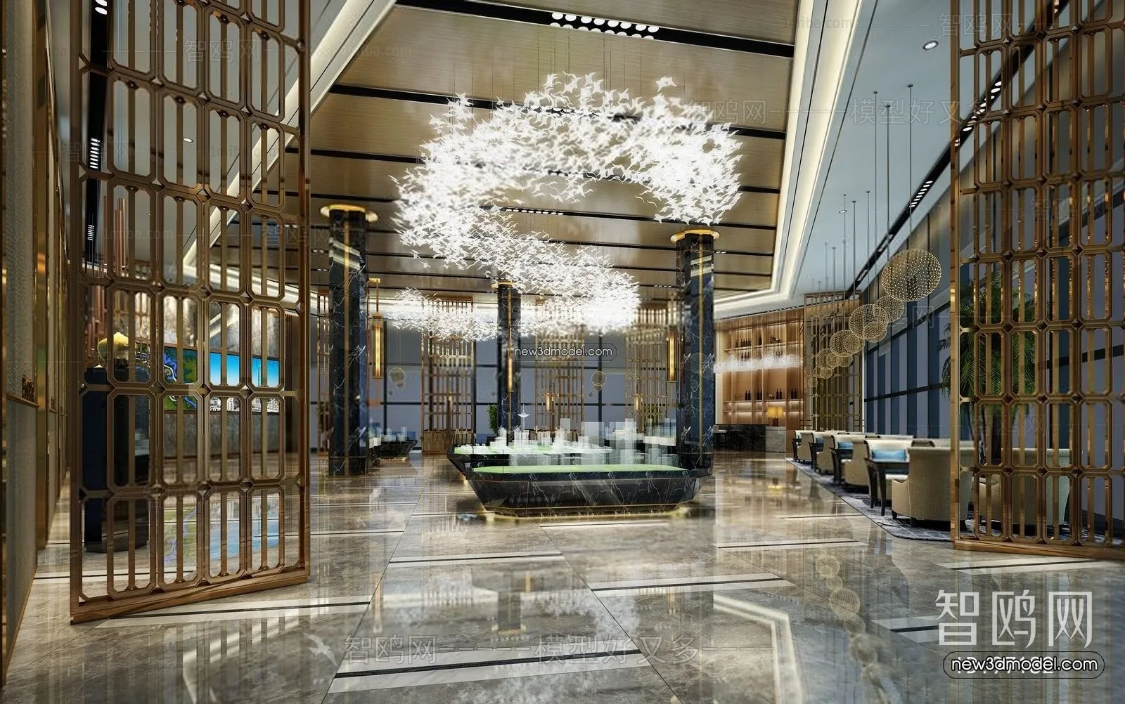 Interior 3D Model of Sales Office - 3D Scene - 151