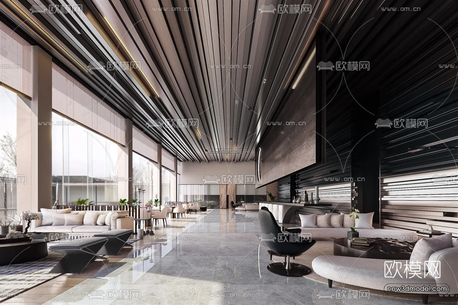 Interior 3D Model of Sales Office - 3D Scene - 155