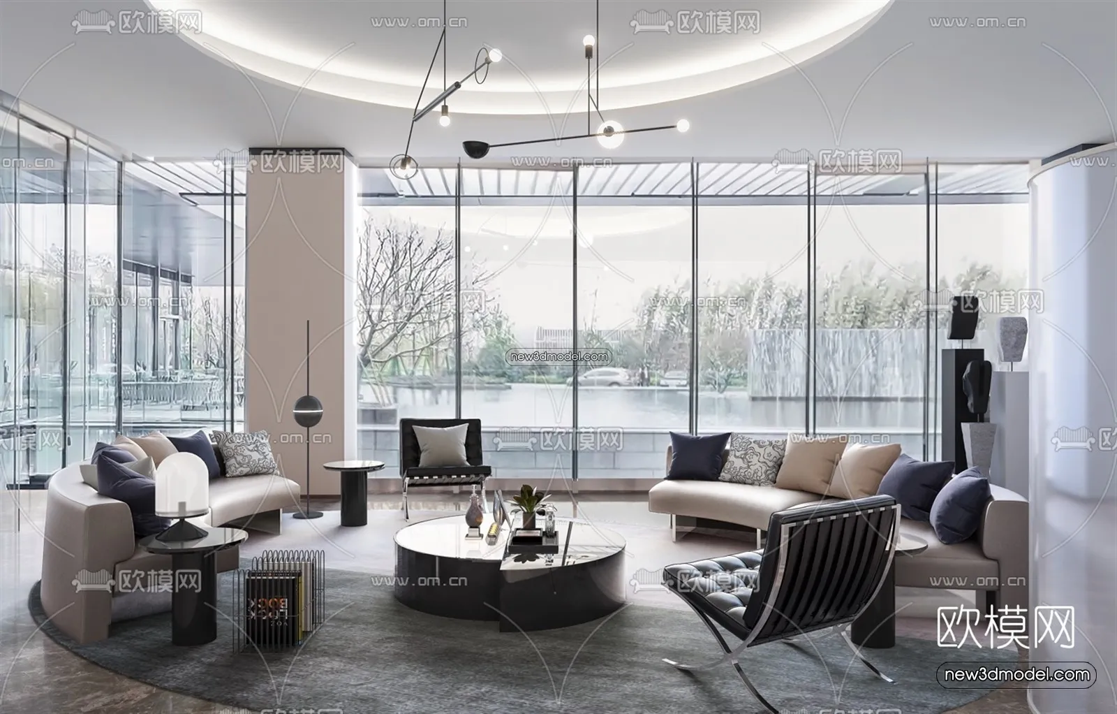 Interior 3D Model of Sales Office - 3D Scene - 157