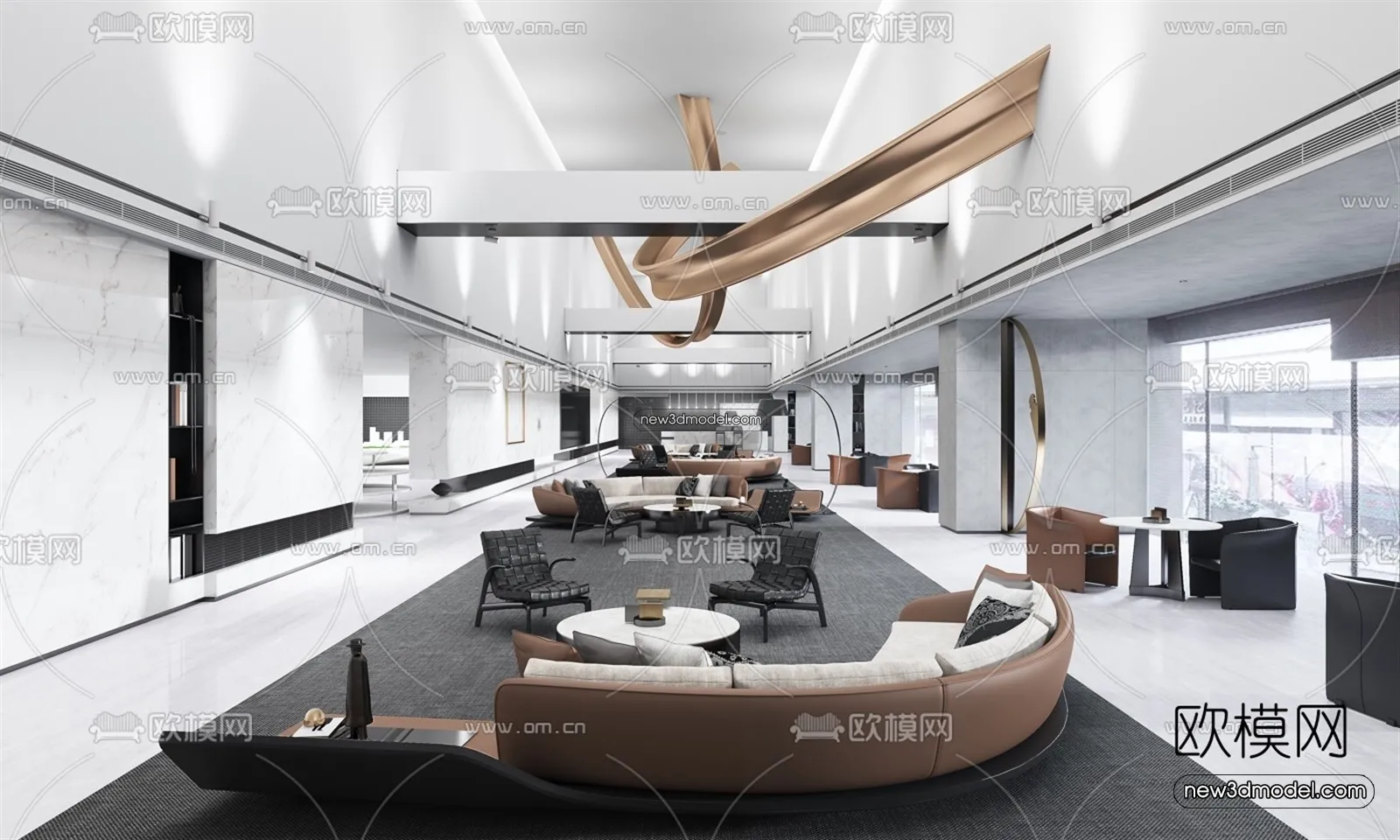 Interior 3D Model of Sales Office - 3D Scene - 158