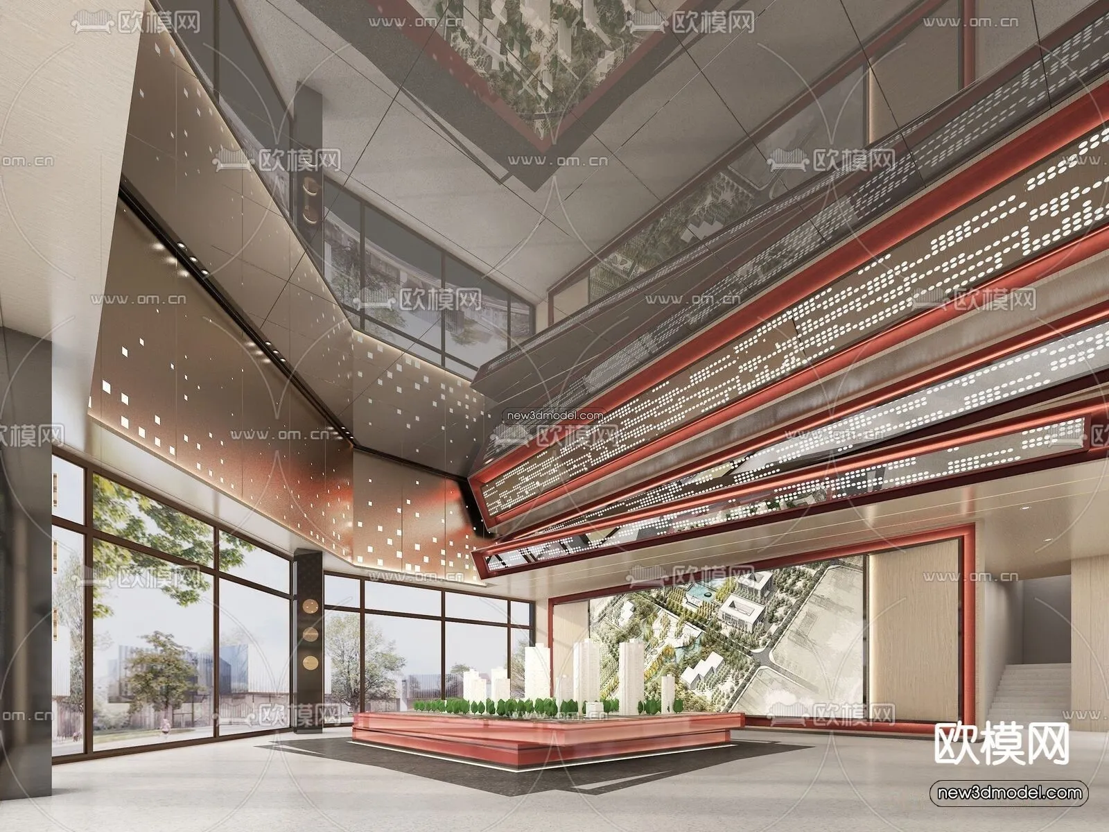 Interior 3D Model of Sales Office - 3D Scene - 161