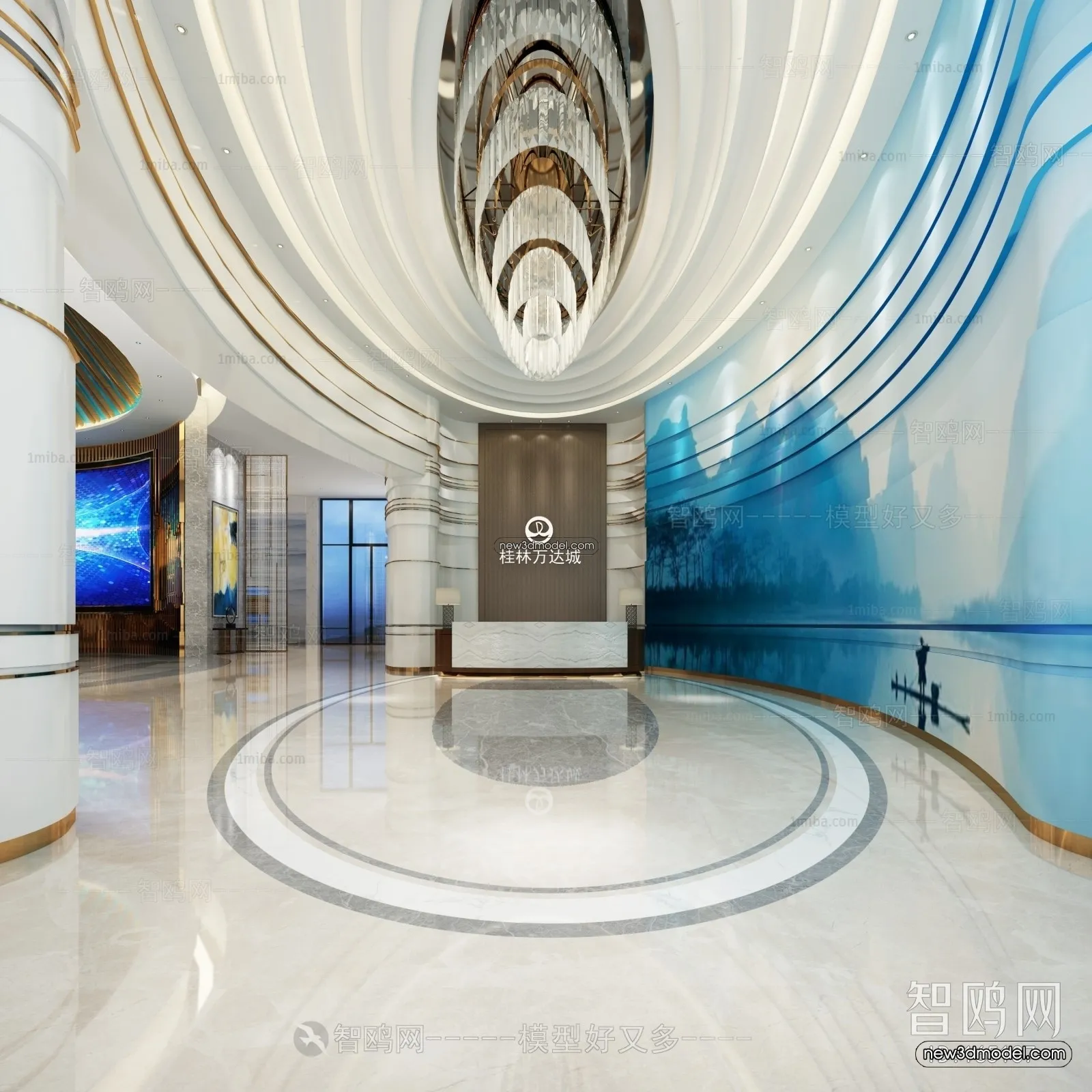 Interior 3D Model of Sales Office - 3D Scene - 165