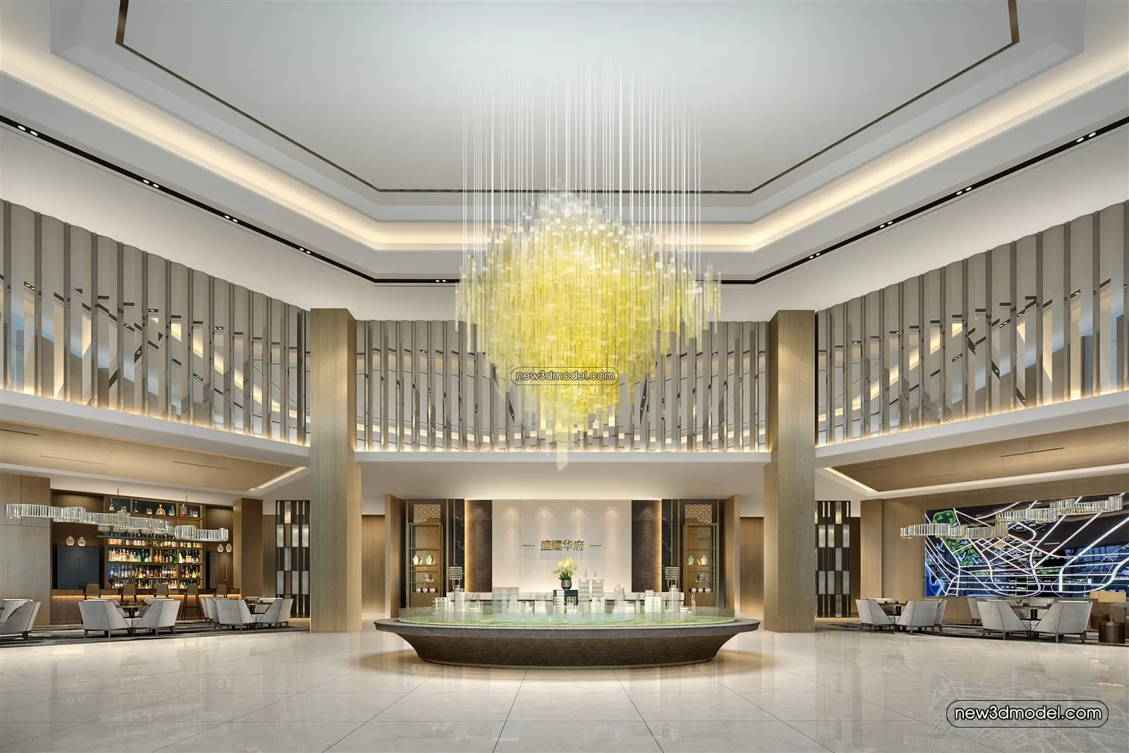 Interior 3D Model of Sales Office - 3D Scene - 169