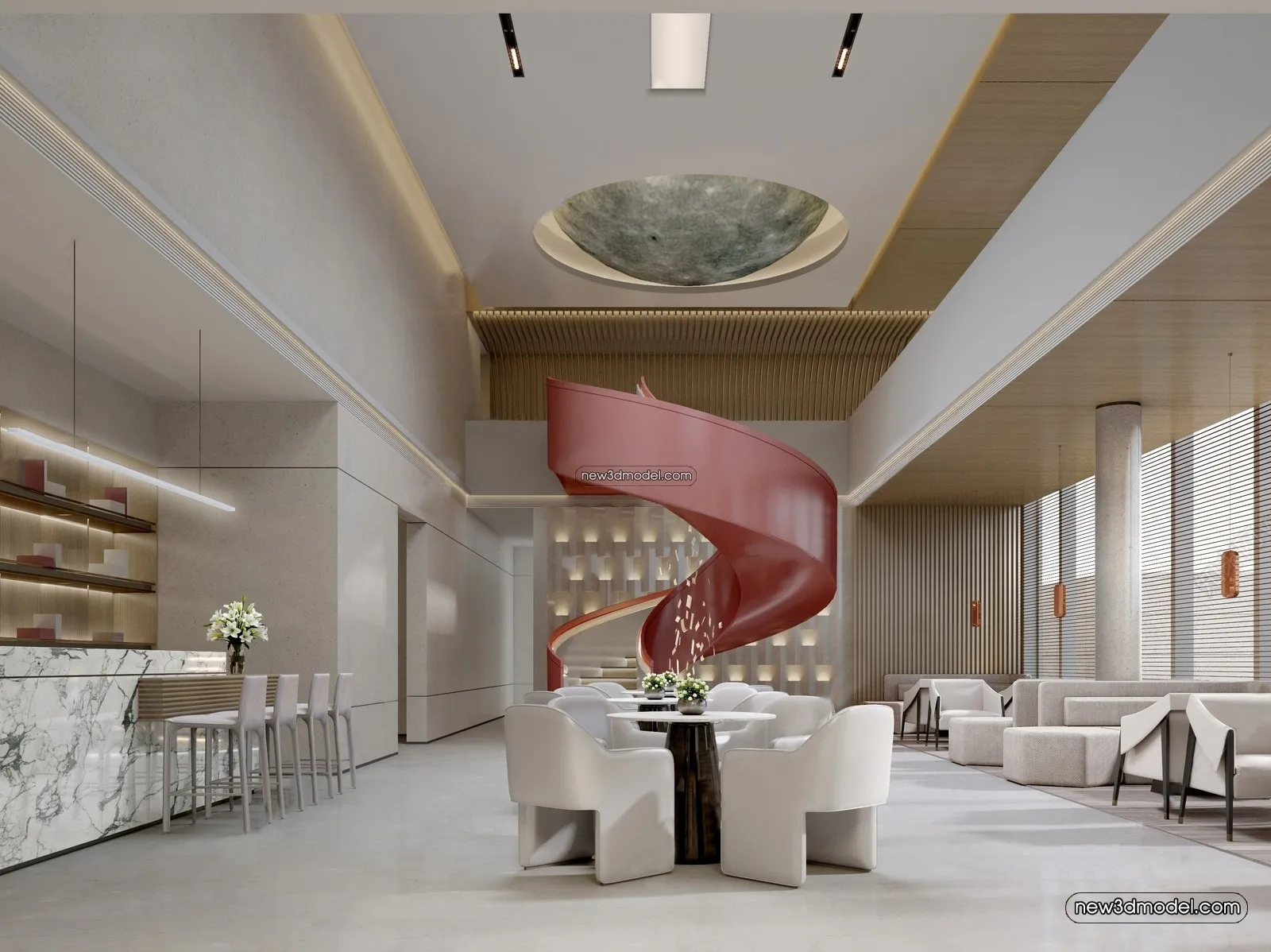 Interior 3D Model of Sales Office - 3D Scene - 171