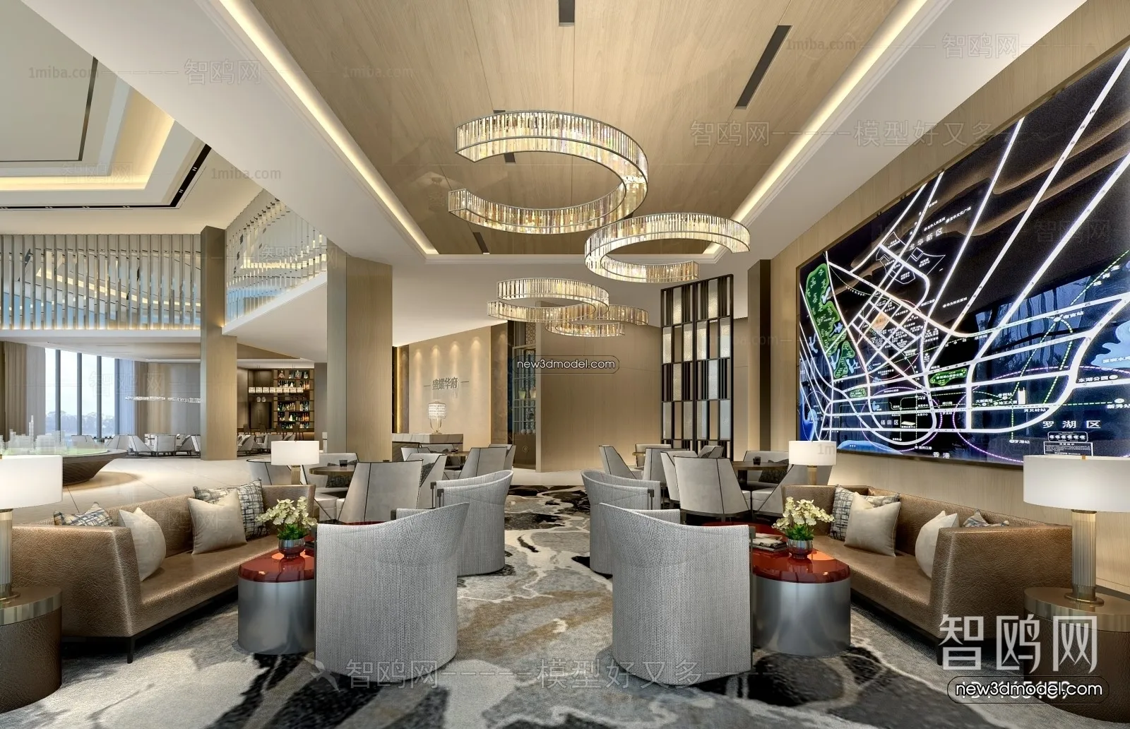 Interior 3D Model of Sales Office - 3D Scene - 172