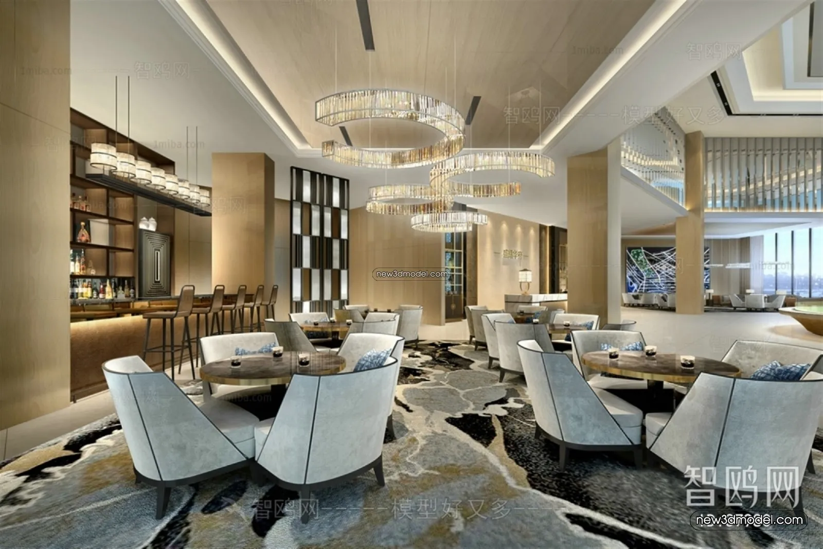 Interior 3D Model of Sales Office - 3D Scene - 173