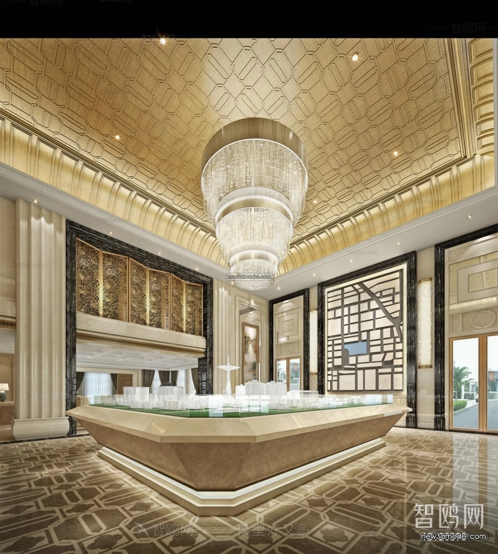 Interior 3D Model of Sales Office - 3D Scene - 178