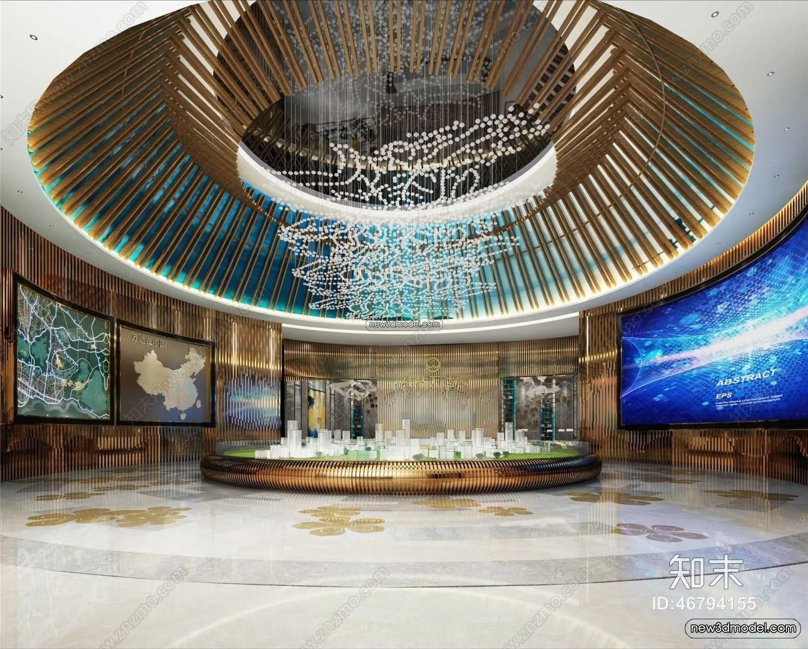 Interior 3D Model of Sales Office - 3D Scene - 179