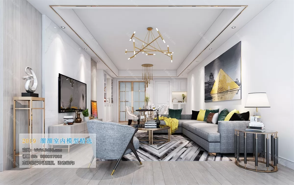 INTERIOR 3D MODELS - LIVING ROOM 3D MODELS