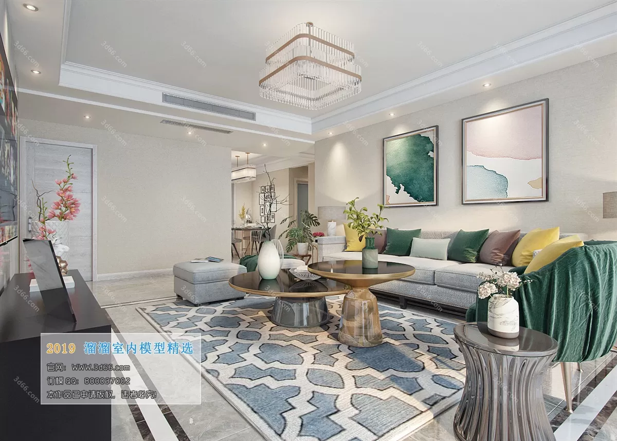 INTERIOR 3D MODELS - LIVING ROOM 3D MODELS