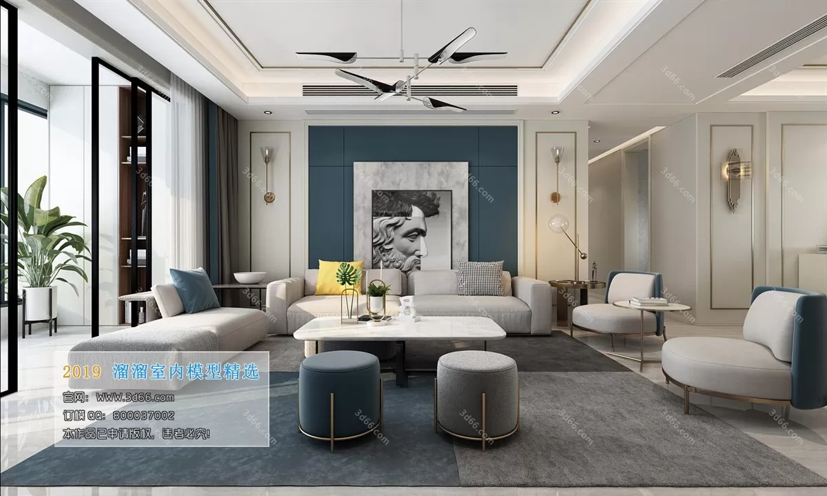 INTERIOR 3D MODELS - LIVING ROOM 3D MODELS