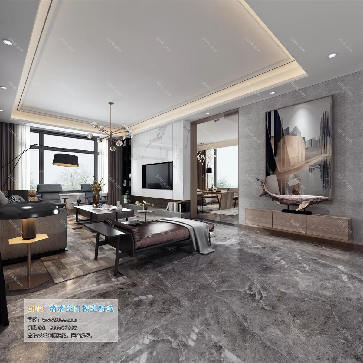 INTERIOR 3D MODELS - LIVING ROOM 3D MODELS