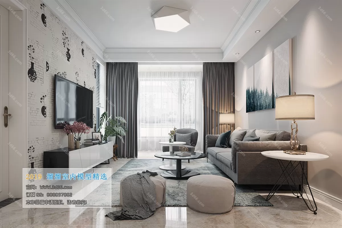 INTERIOR 3D MODELS - LIVING ROOM 3D MODELS