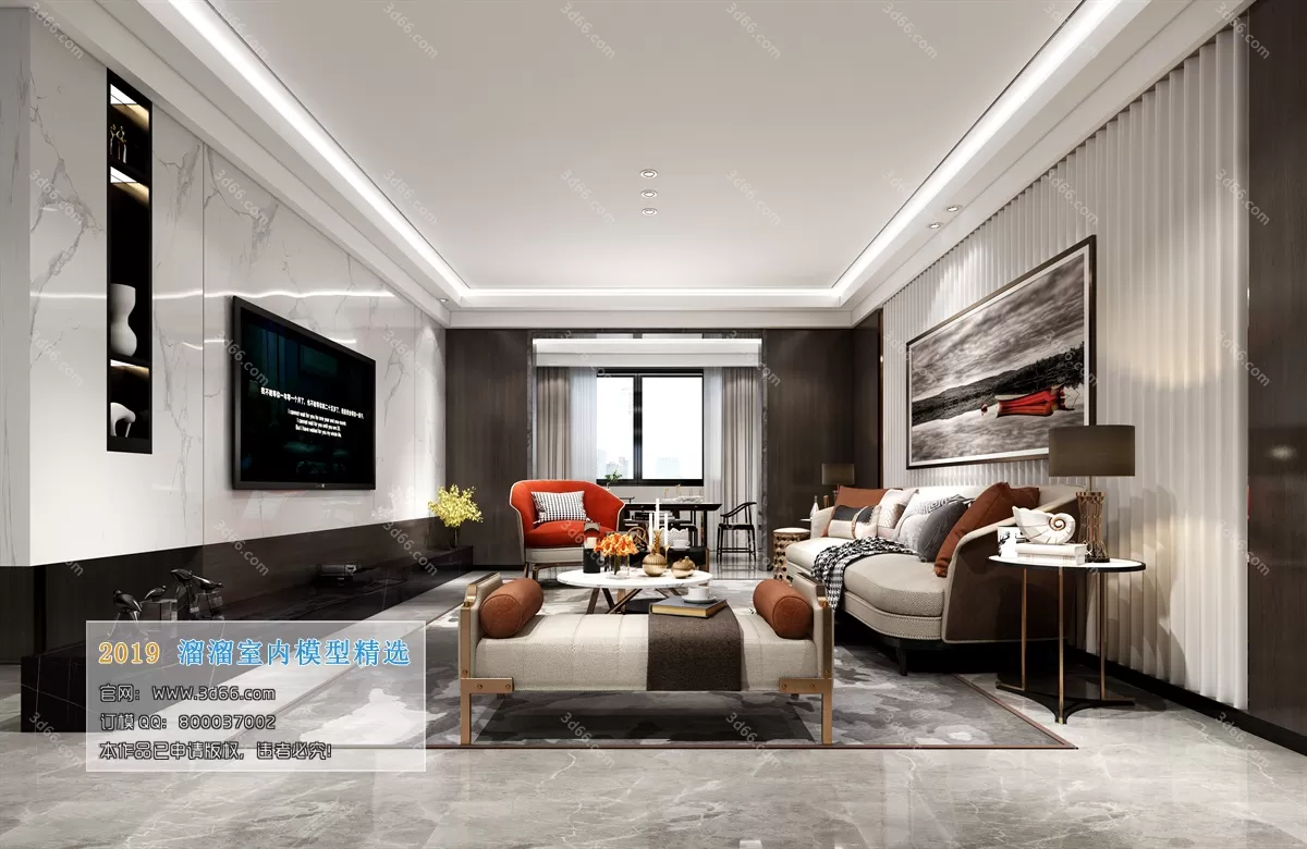 INTERIOR 3D MODELS - LIVING ROOM 3D MODELS