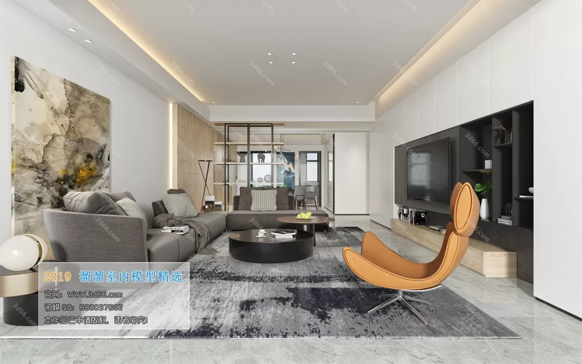 INTERIOR 3D MODELS - LIVING ROOM 3D MODELS