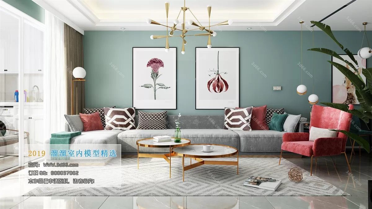 INTERIOR 3D MODELS - LIVING ROOM 3D MODELS