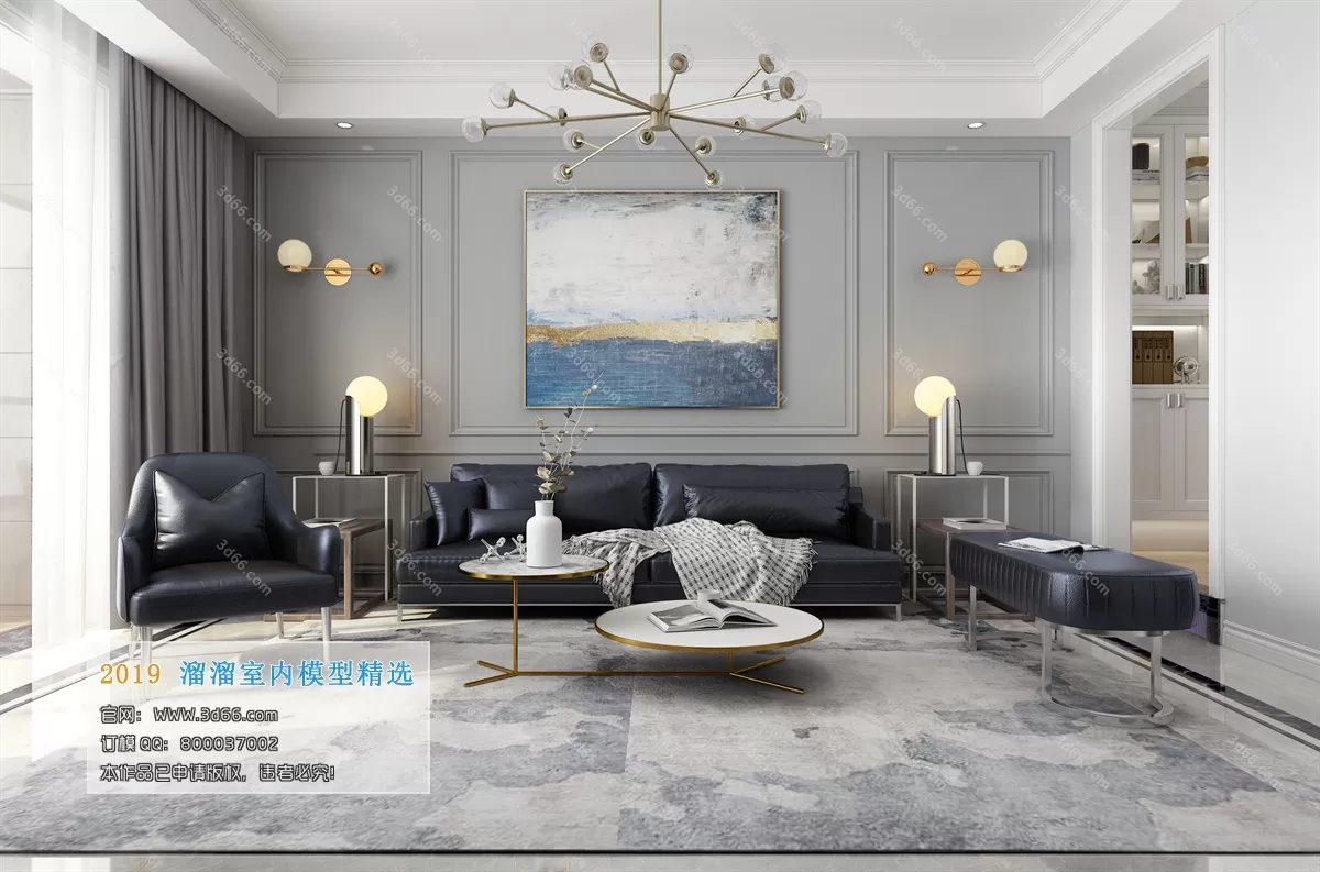 INTERIOR 3D MODELS - LIVING ROOM 3D MODELS