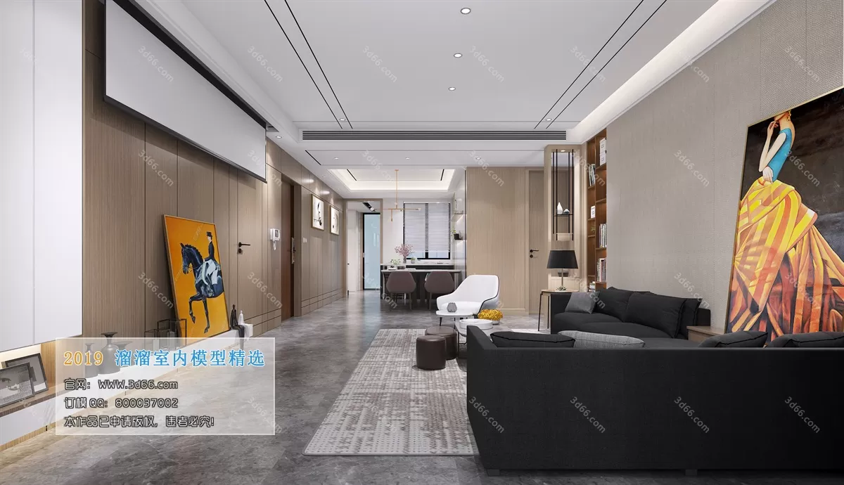 INTERIOR 3D MODELS - LIVING ROOM 3D MODELS