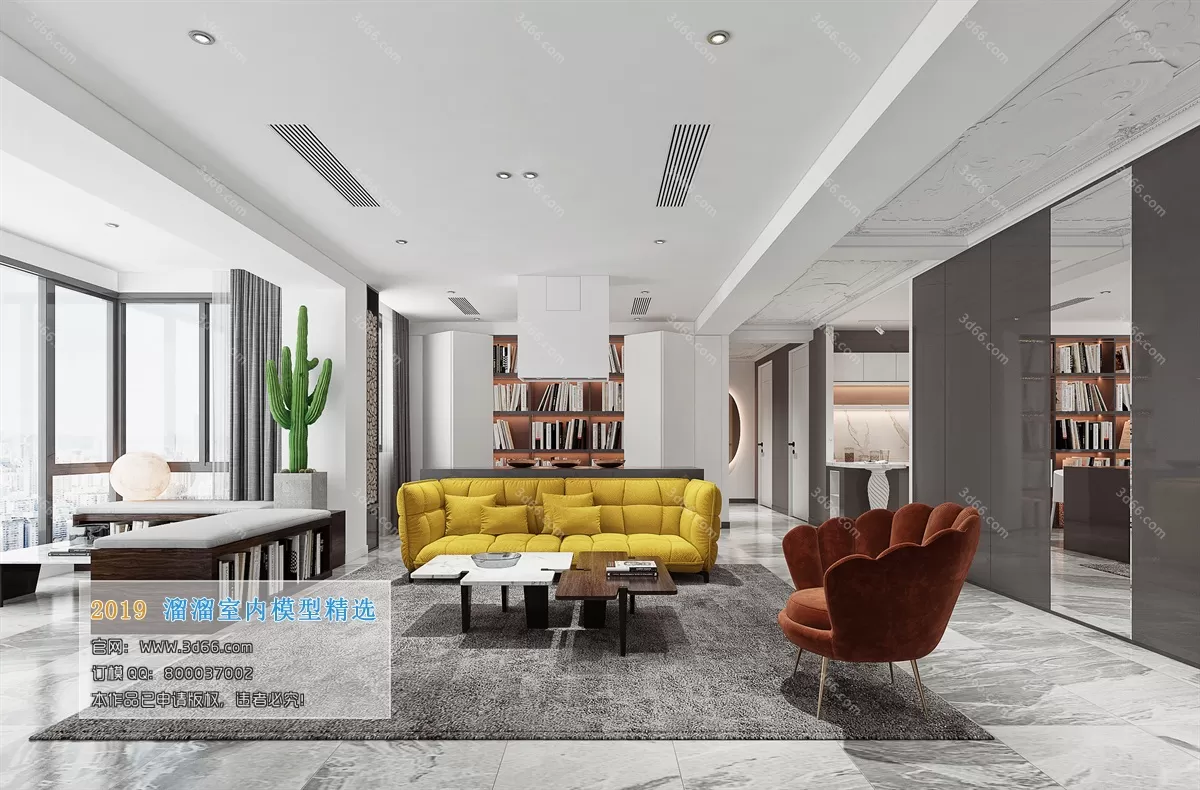 INTERIOR 3D MODELS - LIVING ROOM 3D MODELS