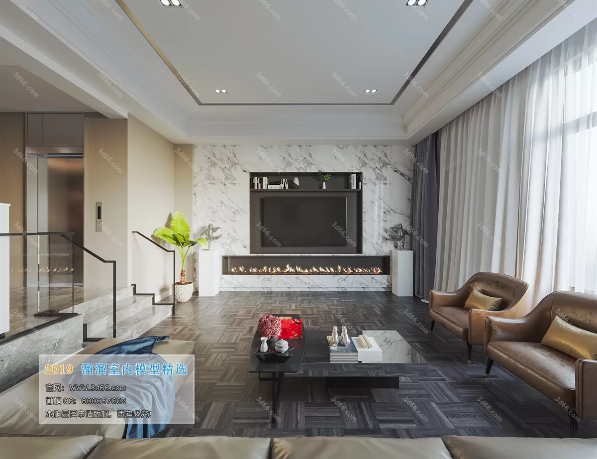 INTERIOR 3D MODELS - LIVING ROOM 3D MODELS