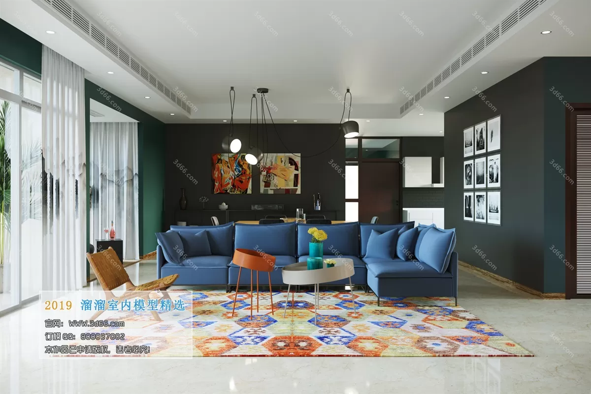 INTERIOR 3D MODELS - LIVING ROOM 3D MODELS