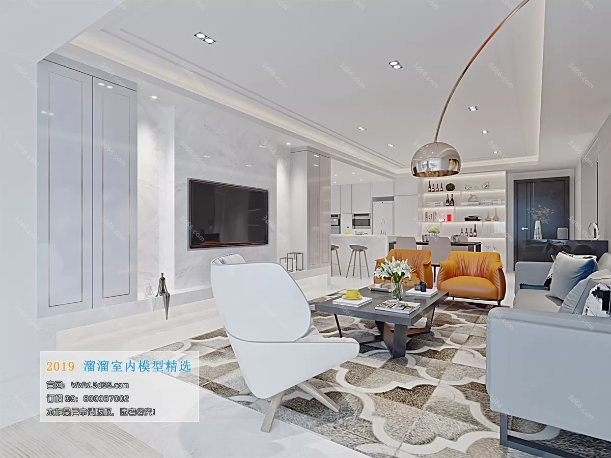 INTERIOR 3D MODELS - LIVING ROOM 3D MODELS