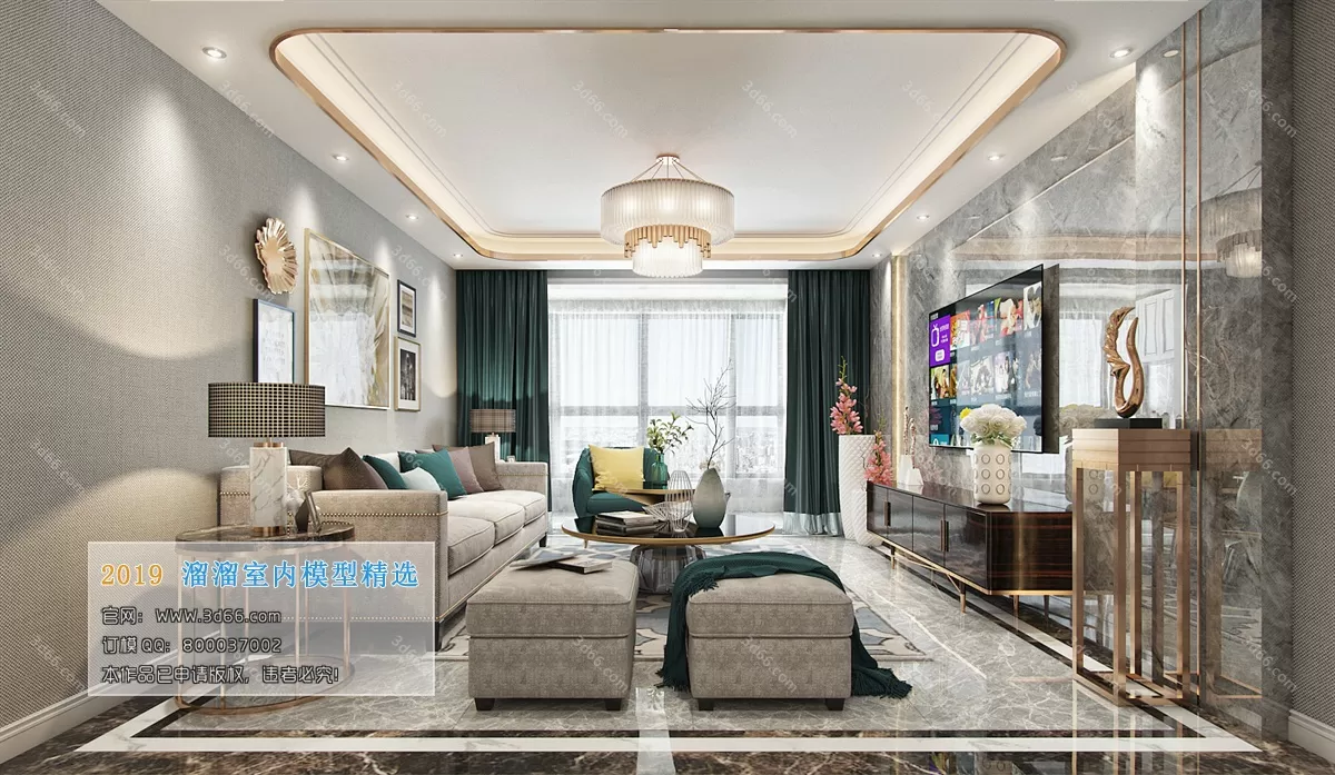 INTERIOR 3D MODELS - LIVING ROOM 3D MODELS