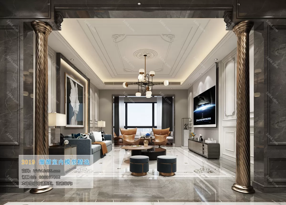 INTERIOR 3D MODELS - LIVING ROOM 3D MODELS