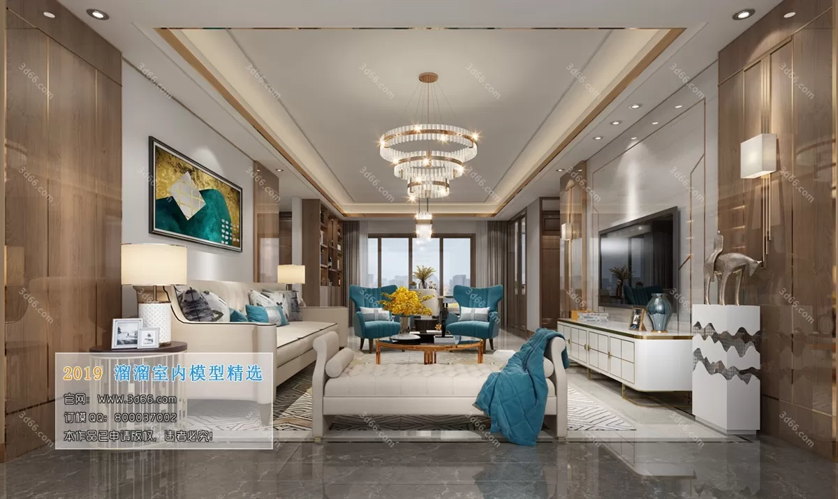 INTERIOR 3D MODELS - LIVING ROOM 3D MODELS