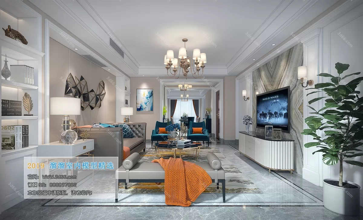 INTERIOR 3D MODELS - LIVING ROOM 3D MODELS