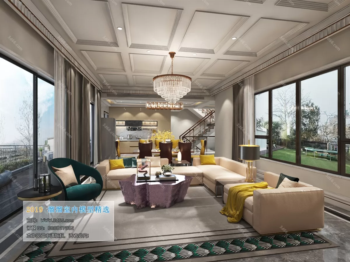 INTERIOR 3D MODELS - LIVING ROOM 3D MODELS